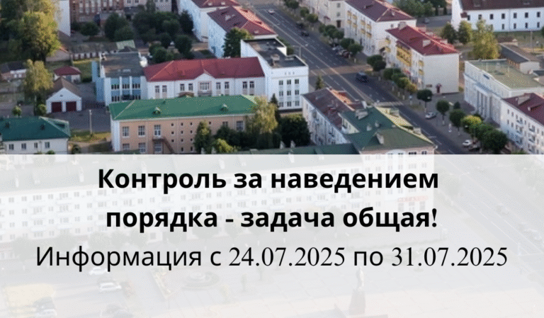 Контроль за наведением порядка — задача общая!