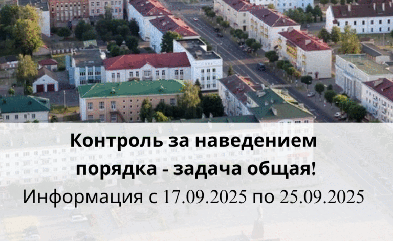 Контроль за наведением порядка — задача общая!