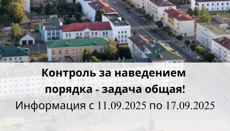 Контроль за наведением порядка — задача общая!