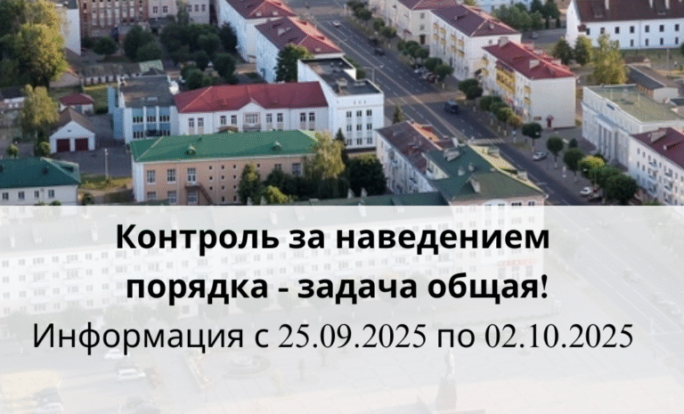 Контроль за наведением порядка — задача общая!