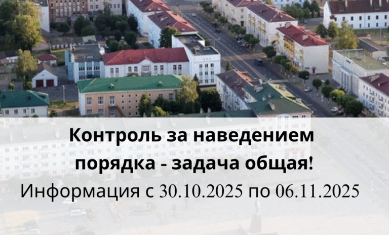 Контроль за наведением порядка — задача общая!