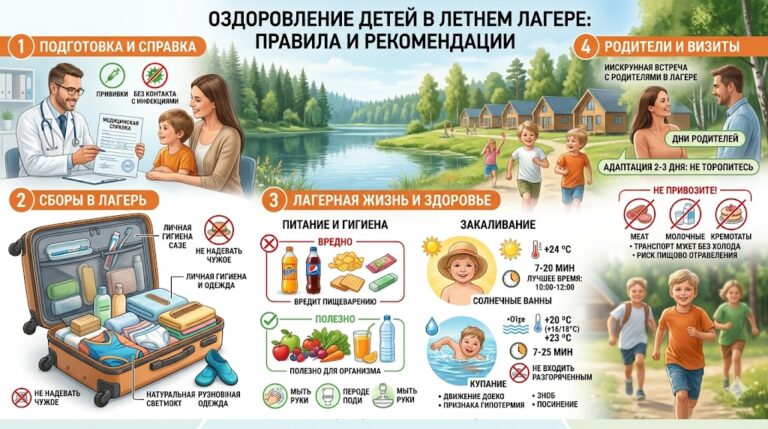 Как правильно подготовить ребенка в лагерь