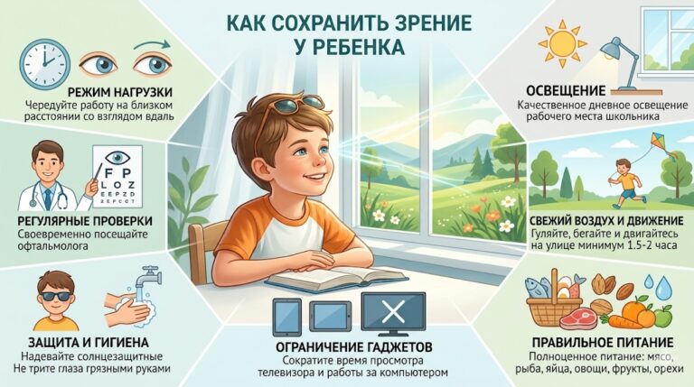 Как сохранить зрение у ребенка