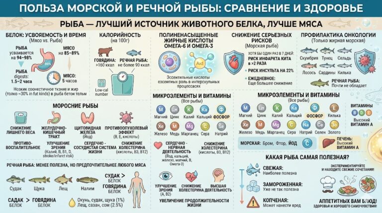 О пользе морской и речной рыбы