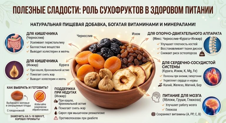 Полезные сладости – роль сухофруктов в здоровом питании
