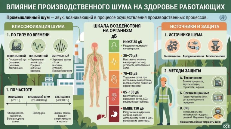 Влияние производственного шума на здоровье  работающих